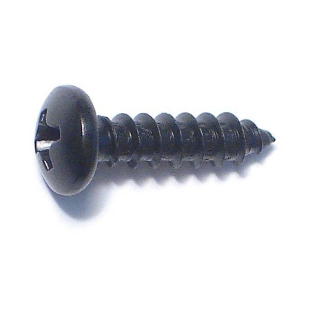 Midwest Fastener Sheet Metal Screw, #8 x 5/8 in, Black Steel Pan Head Phillips Drive, 25 PK 79406